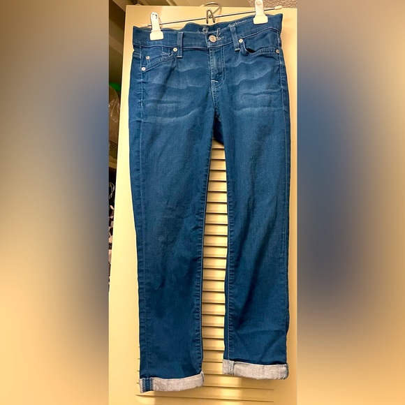 7 For All Mankind The Skinny Crop & Roll Jeans - Picture 2 of 11